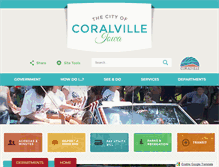 Tablet Screenshot of ia-coralville.civicplus.com